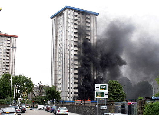 Residents in Ampthill Square block with ‘disconnected fire alarms’ lucky to be alive after serious flats blaze news051911_03