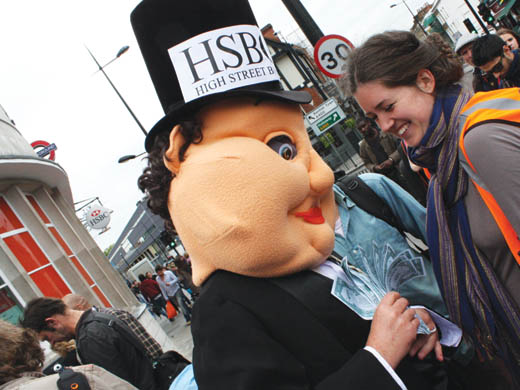 NHS campaigners force closure of three high street banks in Camden Town news060211_13