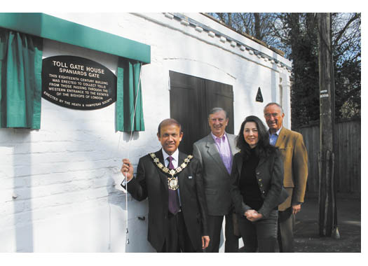 To let: historic toll house next to Hampstead Heath spaniards-toll-house-plaque