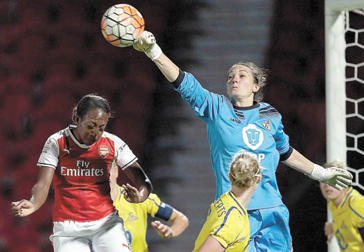 Supersubs keep Gunners’ Euro hopes alive WSL 1: Doncaster Rovers Belles v Arsenal Ladies FC