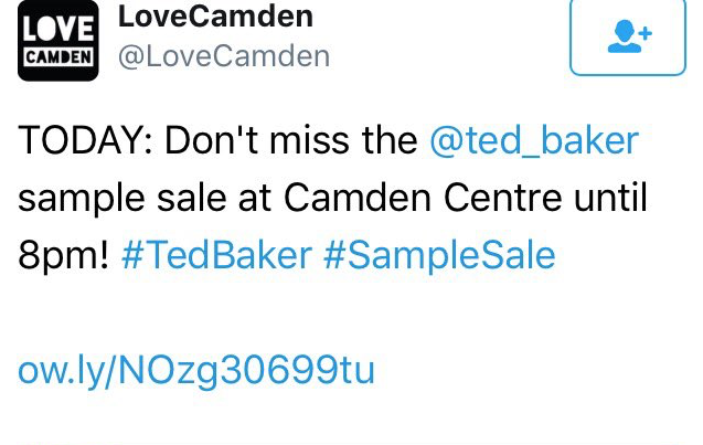How companies bought their way to top of Camden Council’s Twitter feed (without you knowing) Camden Council Ted Baker
