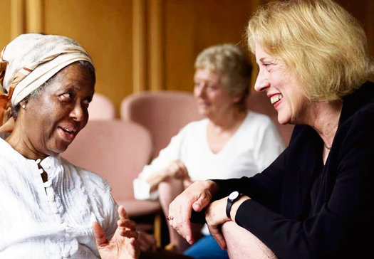 30 years of pioneering cancer support Victoria Todd with a patient