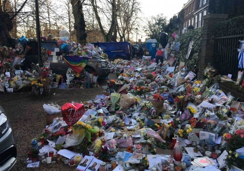 George Michael flowers Highgate village