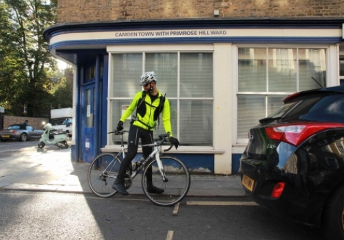 Sergeant Nick Clarke cycling