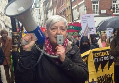Candy Udwin on protest march_feb _0