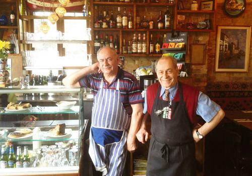 Gino Miserotti (left) with brother Tino