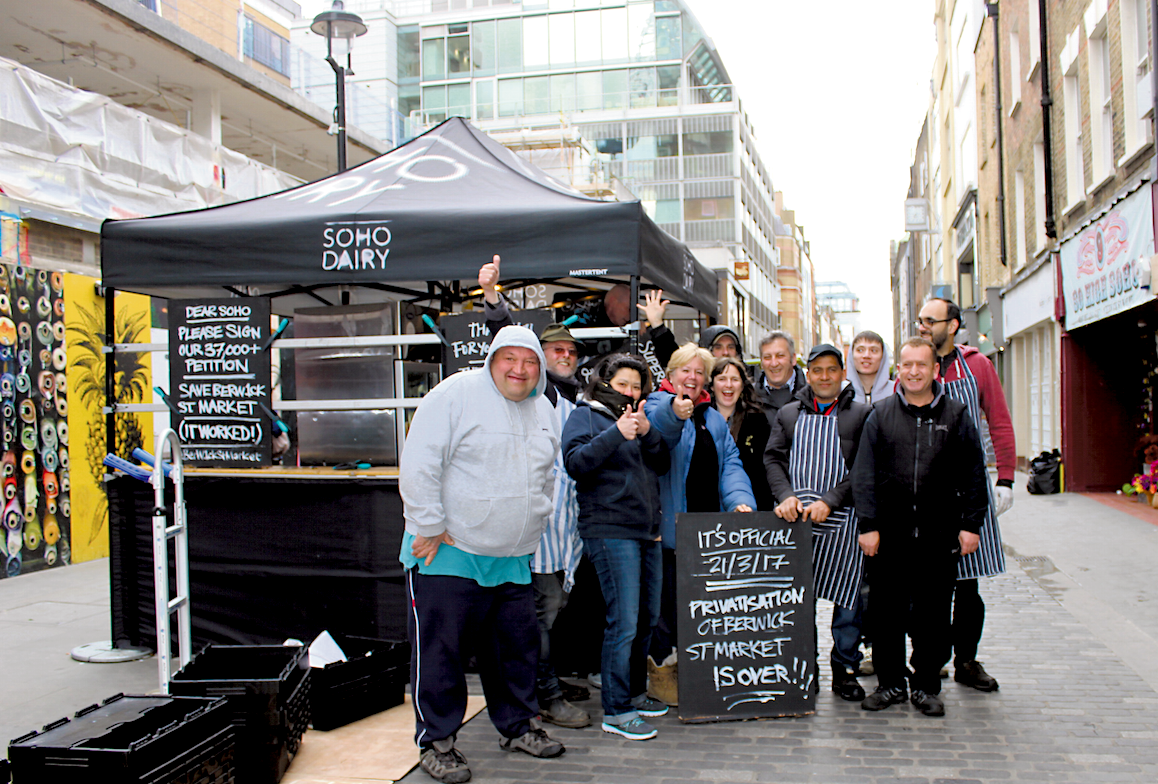Berwick Street market traders see off privatisation Berwick Street market traders celebrate end of privatisation plan