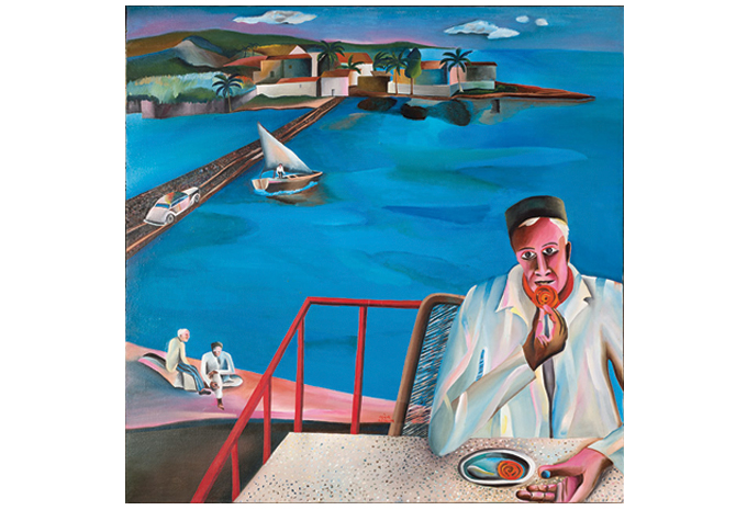 Bhupen Khakhar Man Eating Jalebi