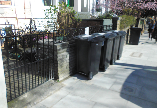 Bins littering our streets – a waste of money? Black wheelie bins