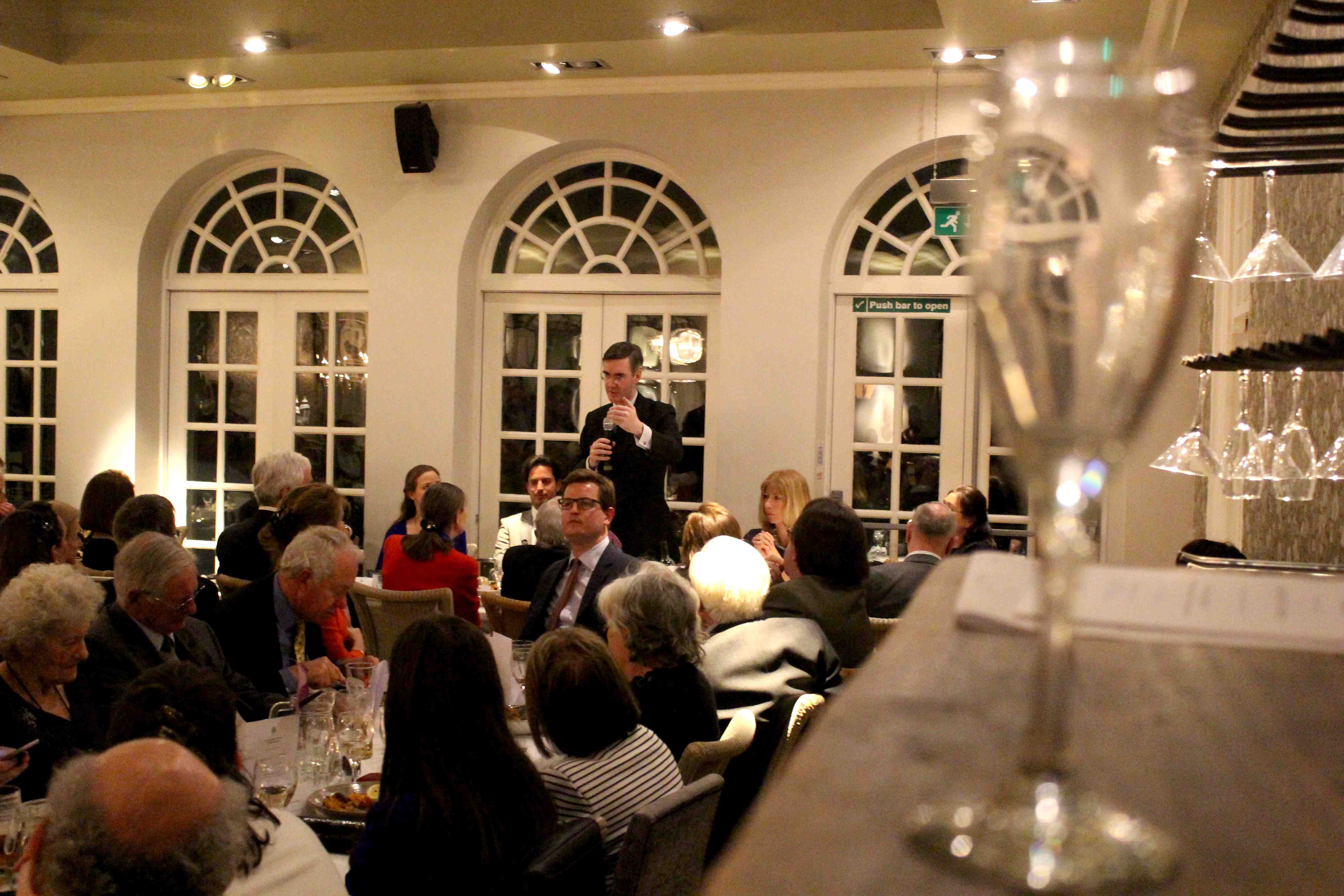 Jacob Rees-Mogg speaking to Hampstead Conservatives