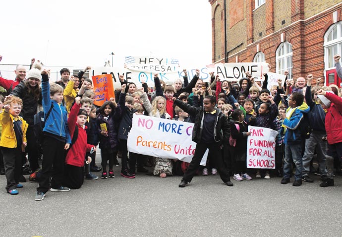 Parents unite to fight biggest education cuts ‘in a generation’ School cuts Gillespie IMG_9501