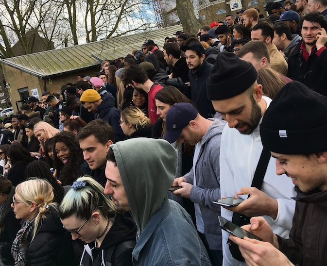 Crowd wait for Stormzy at Castlehaven