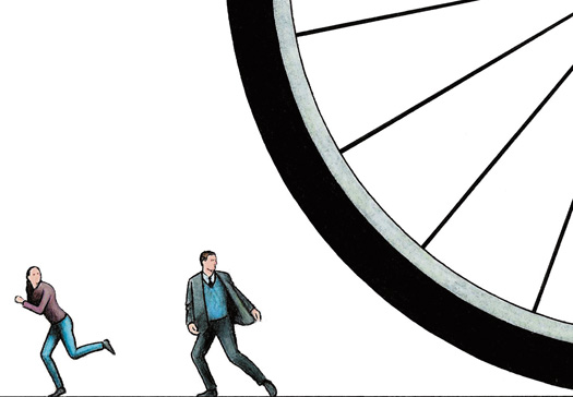 Cyclist Fear Cartoon.NEW