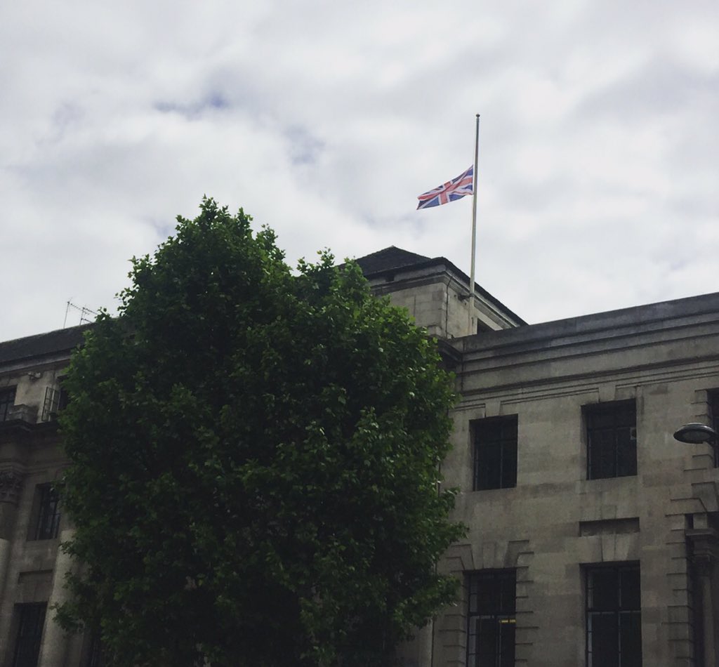 Georgia Gould half mast flag Manchester