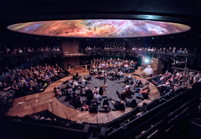 Life of Galileo at the Young Vic. Photo by Leon Puplett Projections by 59 Productions (2)