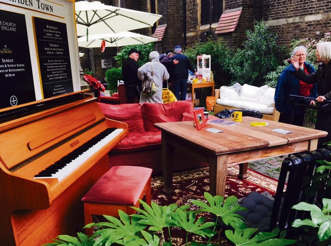 ‘Living room’ installed outside church to combat isolation St Michaels Living Room