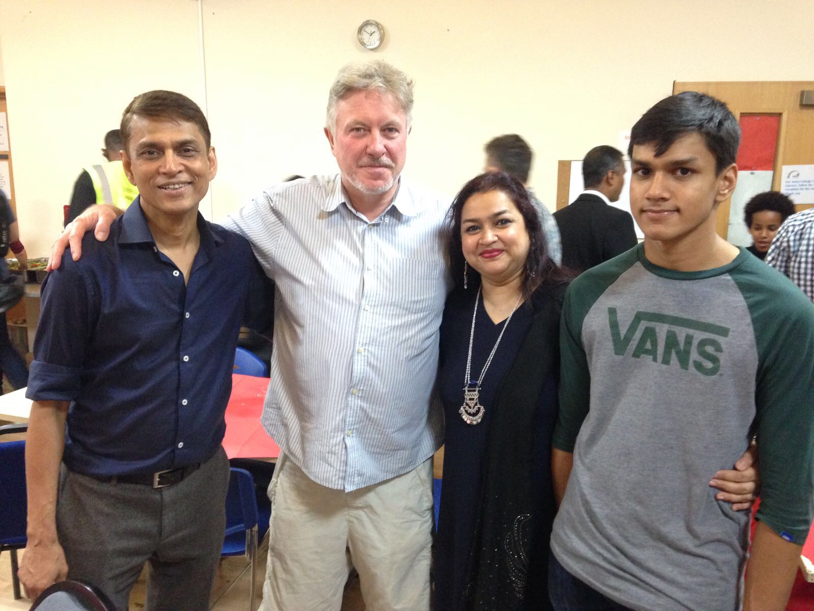 Camden Council throws Eid party at Chalcots evacuation rest centre Camden Age Uk Gary Jones and greatcroft resource centre Abul Choudhary and family -