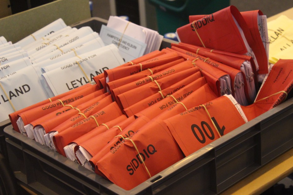 Let’s spend the night together: Handshakes all round at general election count siddiq vs leyland