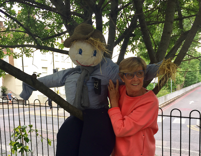 Stolen scarecrow found after appeal in New Journal Linda Grove scarecrow