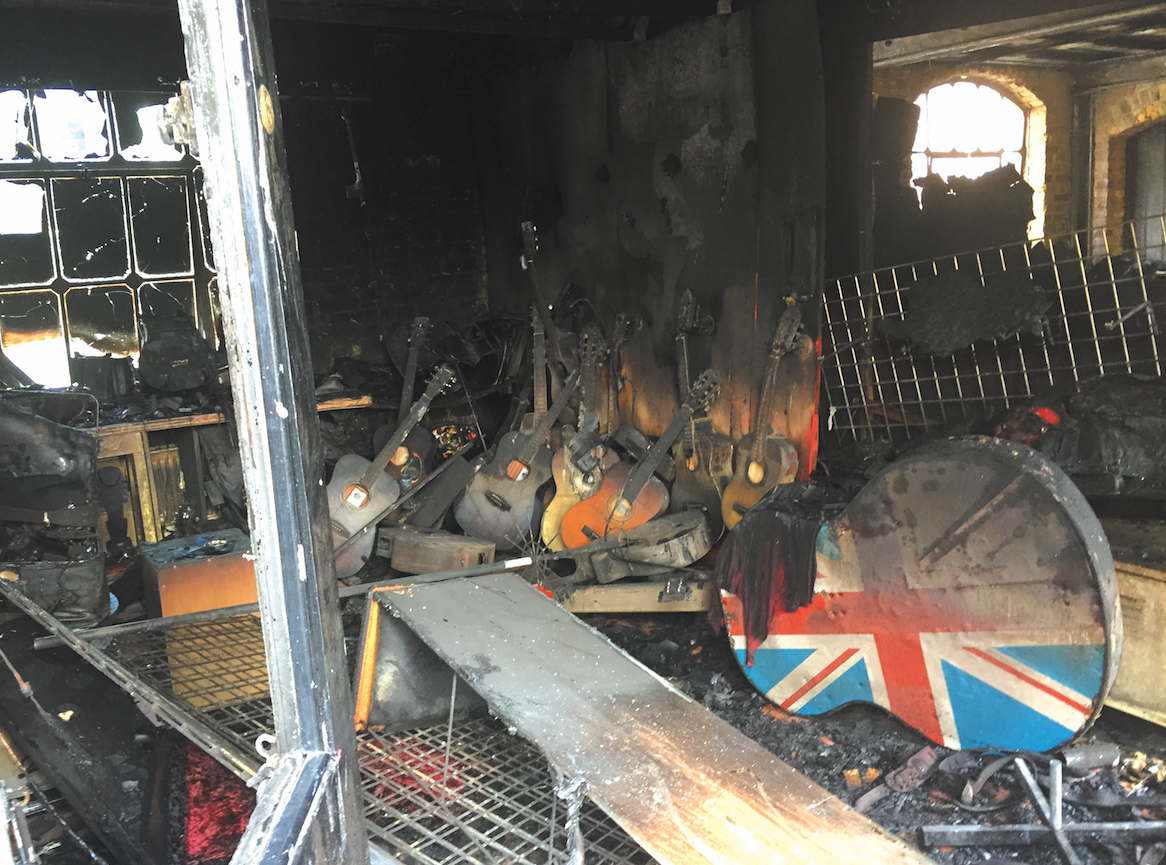 Camden guitars fire damage