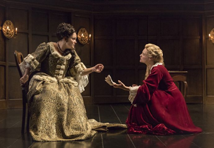 Review: Queen Anne, at Theatre Royal Haymarket Emma Cunniffe and Romola Garai Queen Anne Credit Marc Brenner-2