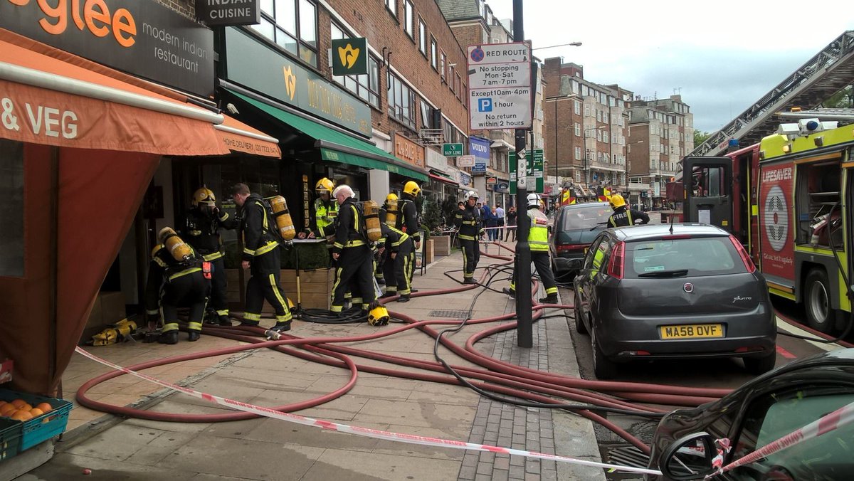 London Fire Brigade pic Swiss Cottage fire