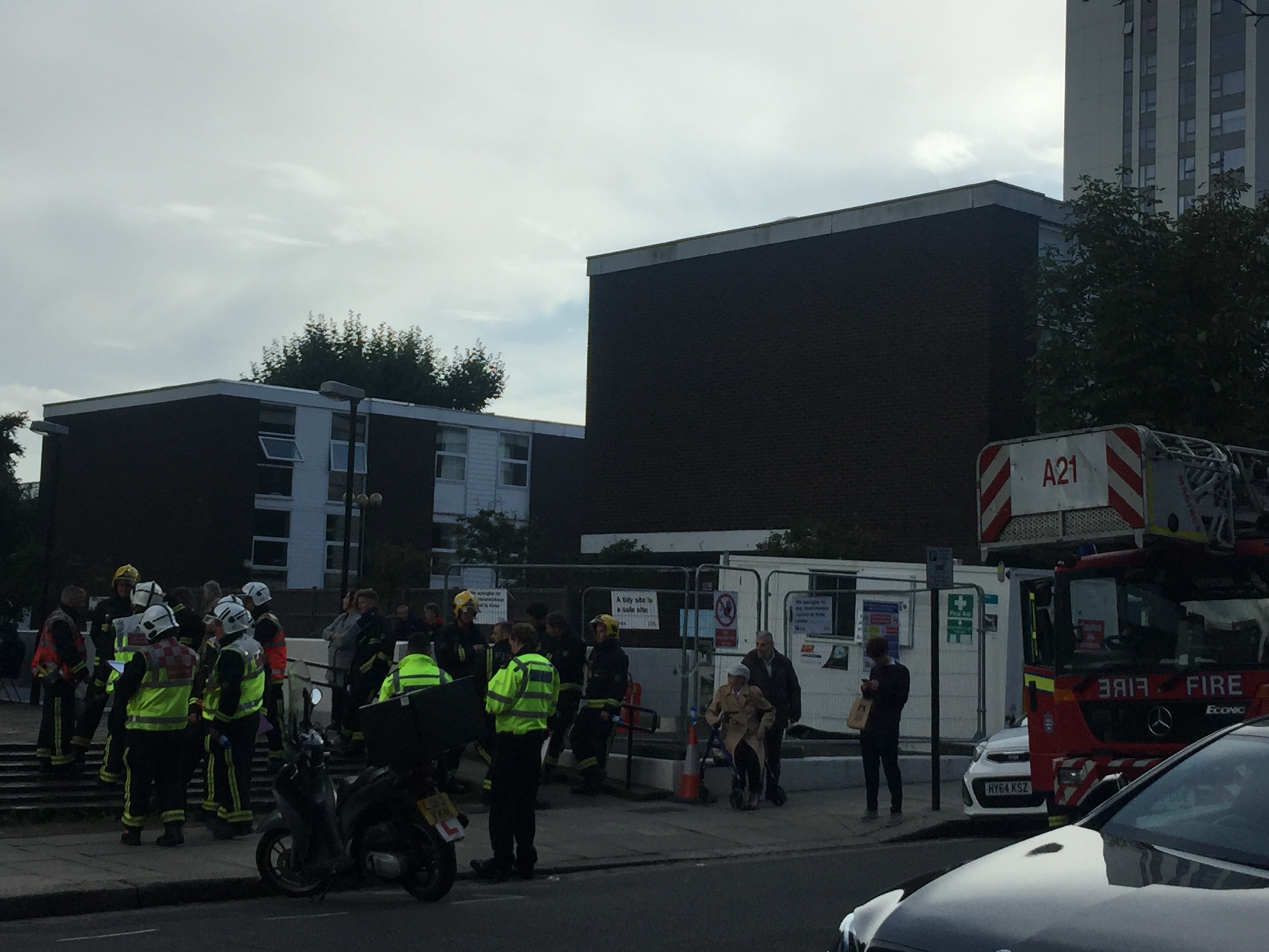Chalcots estate tower is evacuated twice in three hours as fire brigade called to “burning smell” IMG_7533