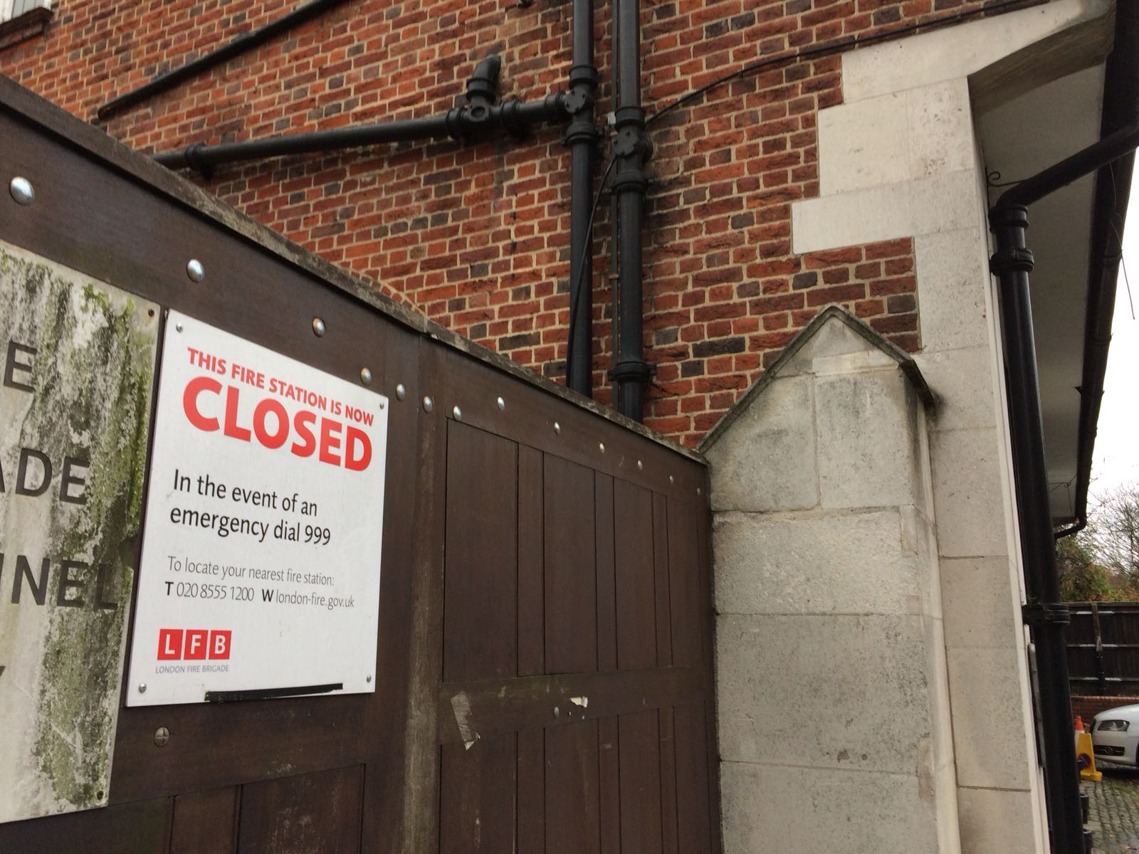 Closed down Belsize station