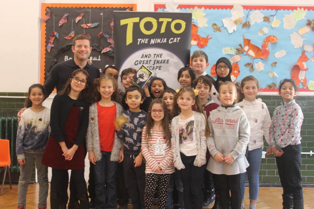 Dermot O’Leary introduces his new children’s book at Primrose Hill Primary School Dermot O'Leary Primrose Hill