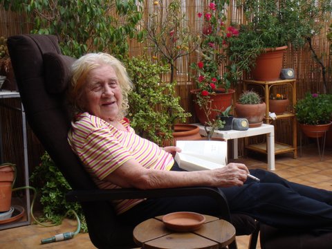 Vera Oshowole, heroine who rescued coup children Vera Oshowole Relaxing on our terrace vera