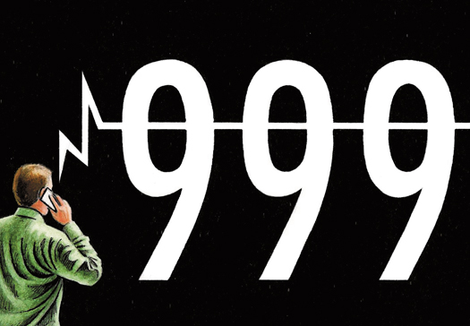 Tough talk on crime is not enough, we need a better service when we dial 999 999 delay cartoon