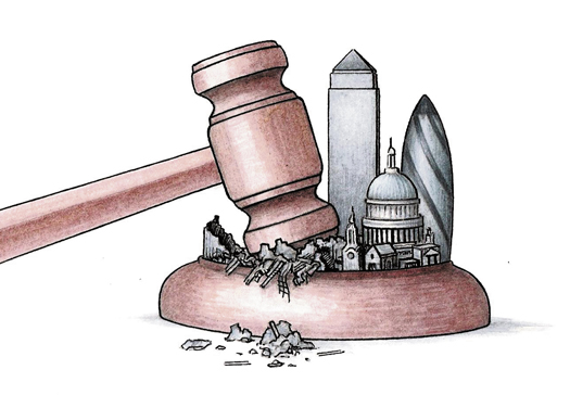 Selling London cartoon