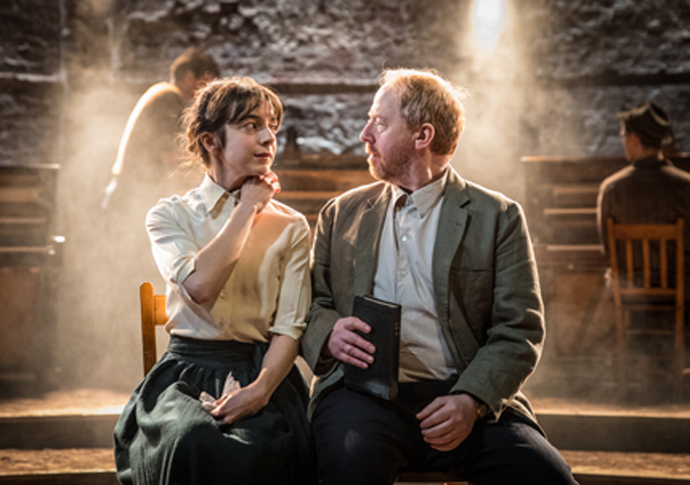 Julie Tomlin’s theatre news: Sankara; Feel; CircusFest 2018; Junk; Snow White and her Seven Poofs; Summer and Smoke Summer and Smoke at Almeida. Patsy Ferran (Alma) and Forbes Masson (Rev Winemiller). Photo credit Marc Brenner. (10)