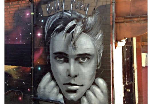 Artists offer to redo blanked Billy Fury mural in West Hampstead (as long as they are not arrested) Billy Fury Way mural