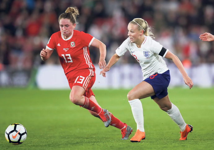 England boss Neville hails Mead’s international bow new Beth Mead (right) in action for England. Photo- Silverhub-The FA