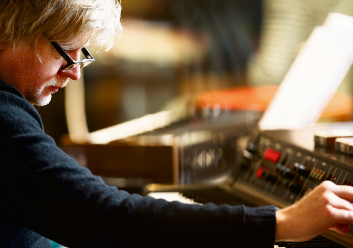 Will Gregory at The Will Gregory Moog Ensemble Realworld recording session credit York Tillyer