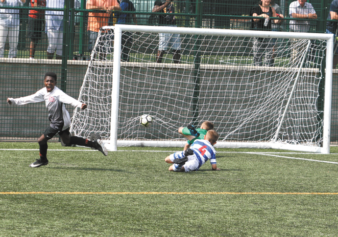 Different league? A tough test for the game’s big boys Isaiah Djoboga celebrates