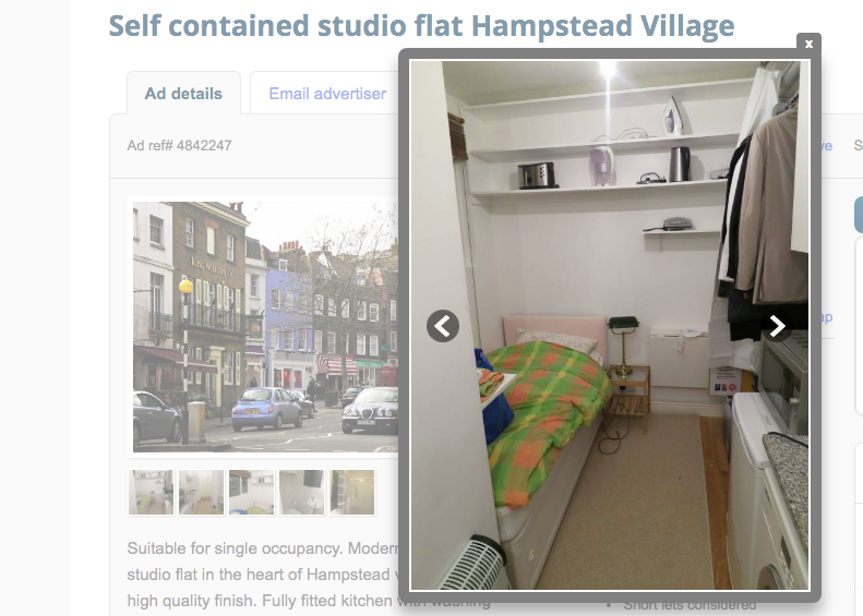 Housing crisis: ‘Absurd’ £1,100 monthly rent for tiny flat leads to calls for reform Screen Shot 2018-06-06 at 17.07.09