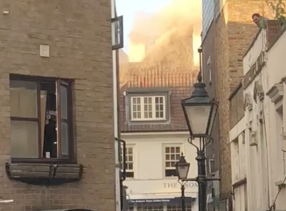 Firefighters tackle blaze at Somers Town Coffee House pub Somers Town Coffee House fire