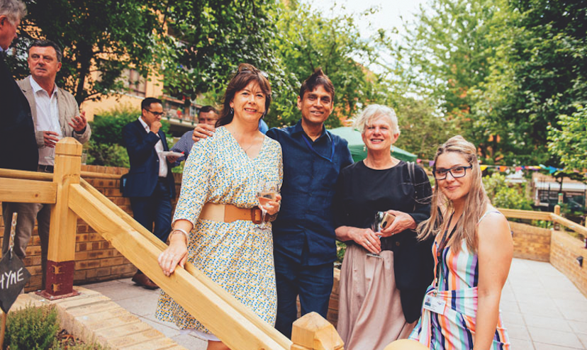 Volunteer Jade Amias, manager Abul Choudhury, volunteer Ann Treneman and staff member Alexandra Pralea