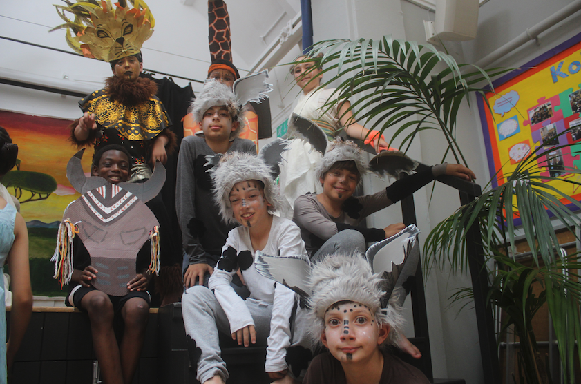 Roaring end to school year for Lion King pupils Hyenas Joel Cang, Cyrus Dashtipour-Collins, Diana Dutkova, Jeremiah Waysome, Navid Khosravinia, Max Chadwick, Stefan Watts and Yousef Khamis