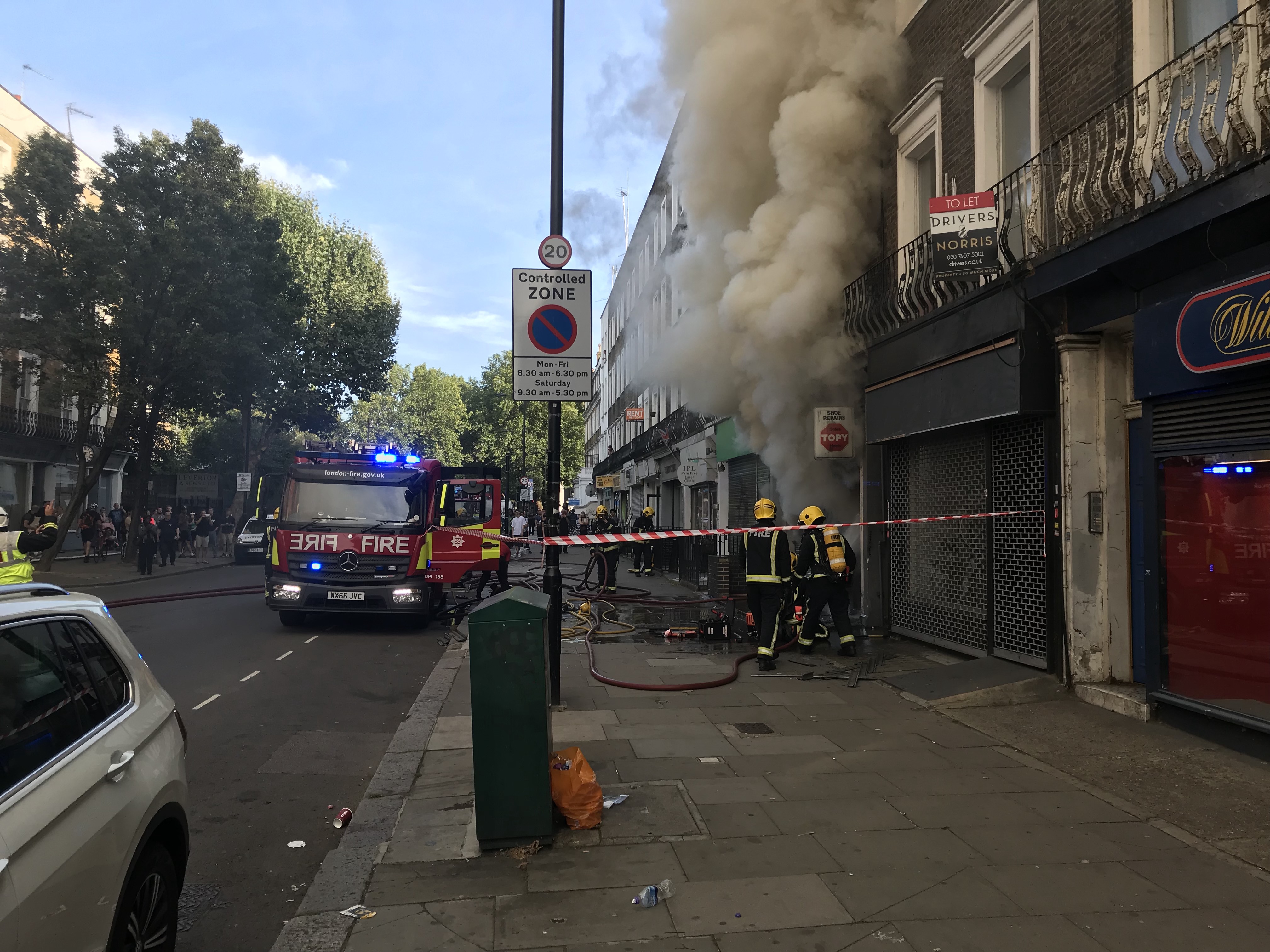 Firefighters tackle blaze in Eversholt Street IMG_2498 (1) copy