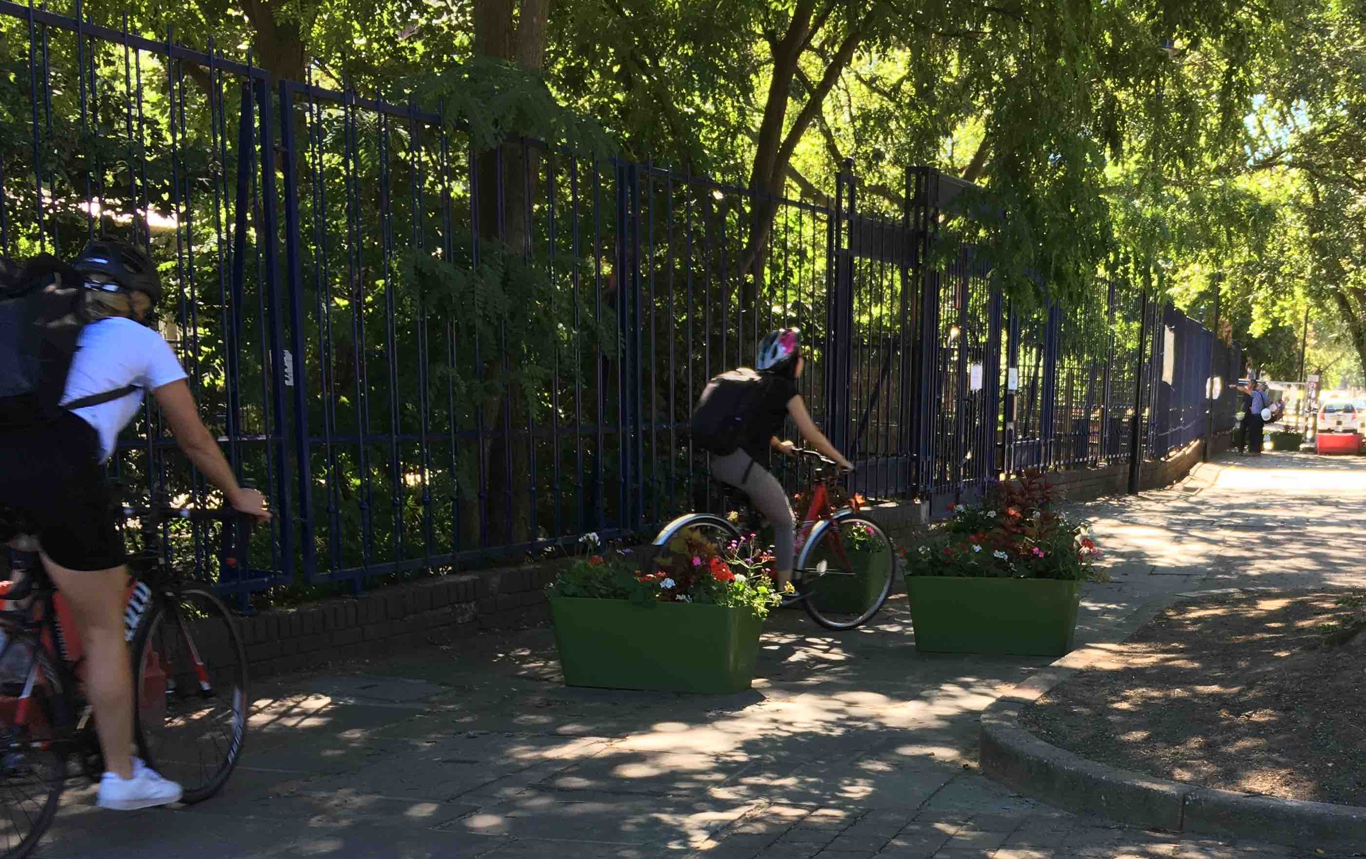 Council urged to halt cyclists cutting through Somers Town paved area cycling somers town