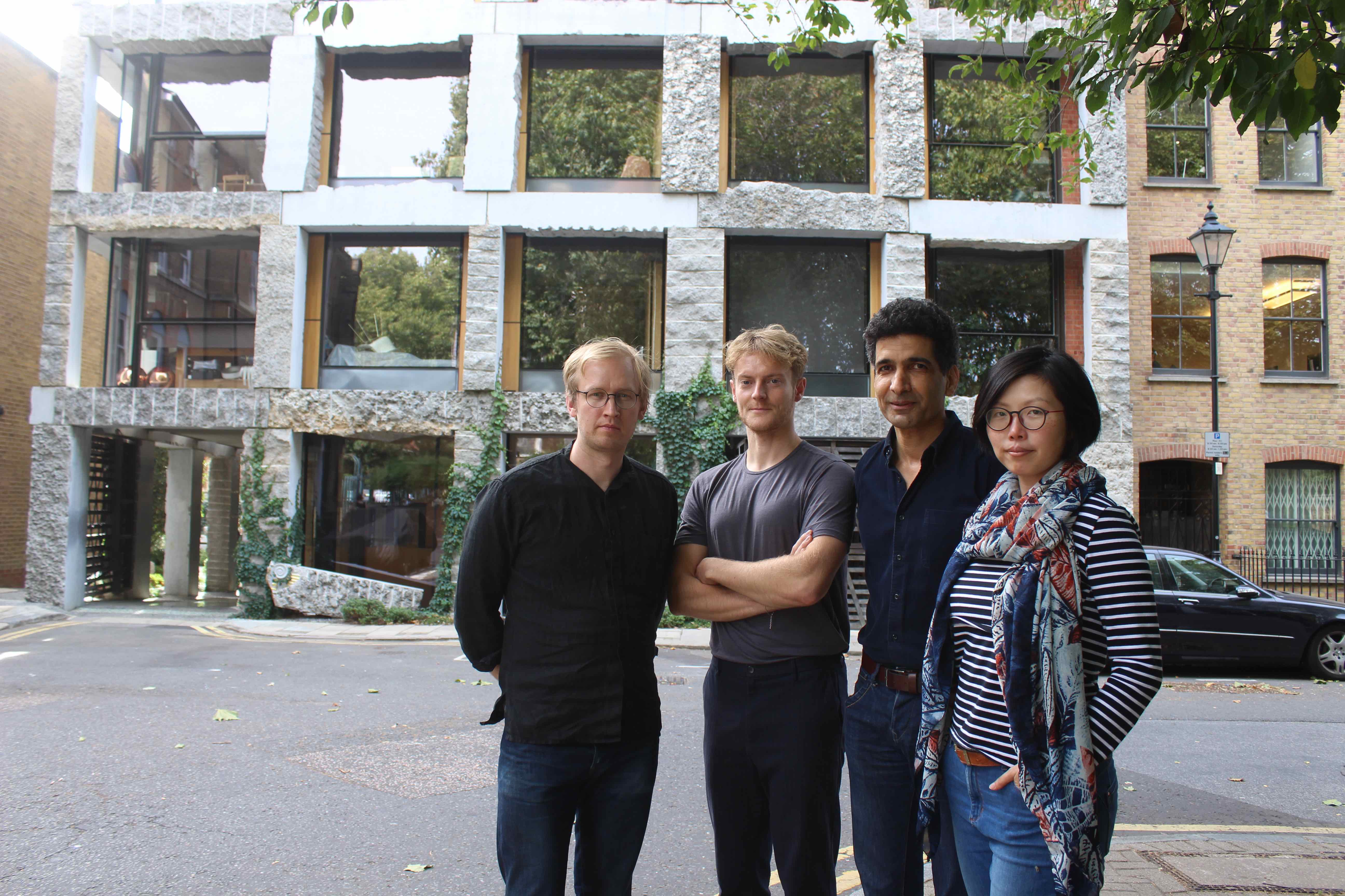 Clerkenwell architect clashes with Islington Council while critics hail his “architectural triumph” Architects Dominic Kacinskas, Alex Cotterill and Amin Taha with officer manager Elisa Lam