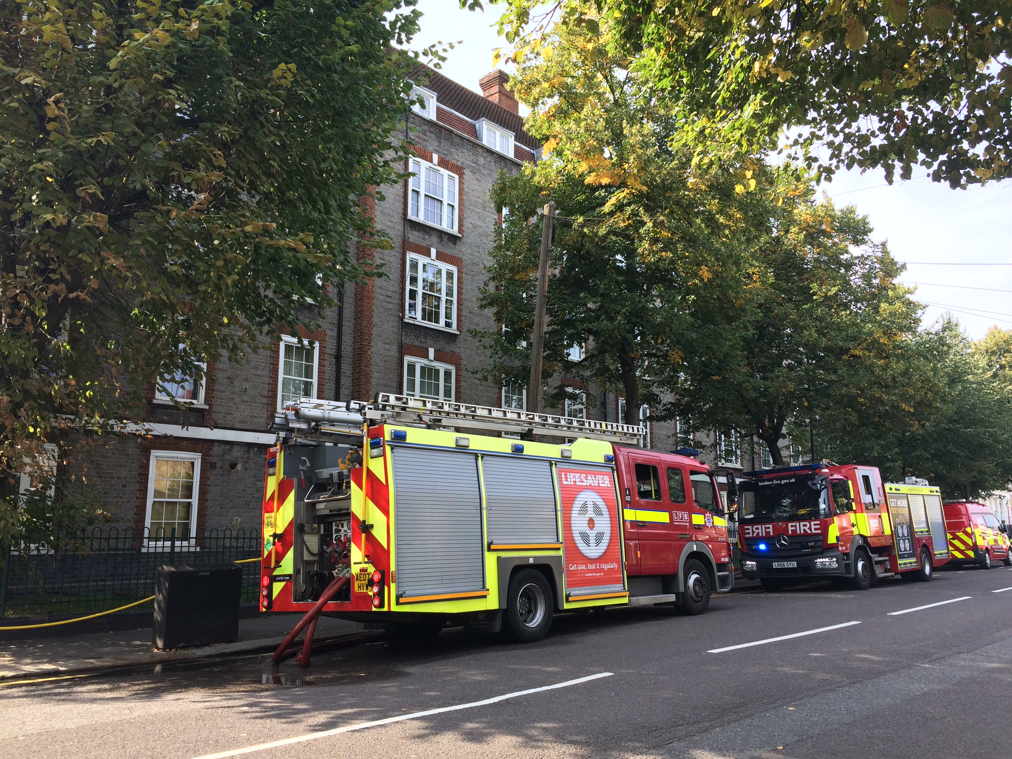 Woman dies in hospital after fire in block of flats Harmood-Street-Fire