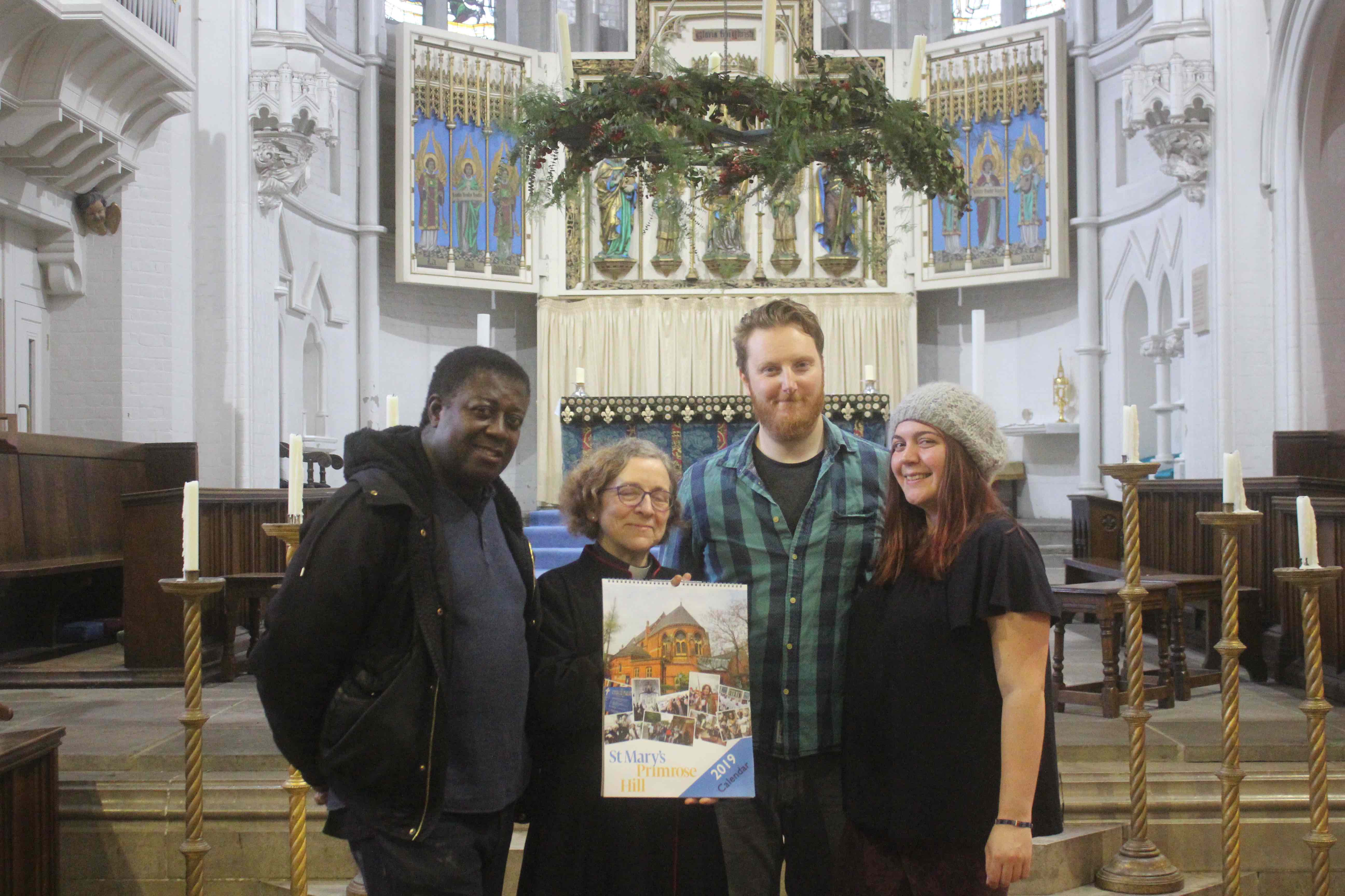 A CHURCH in Primrose Hill has launched a community calendar to help fund outreach work with vulnerable young people in the area, writes Jessie Mathewson. St Mary the Virgin in Elsworthy Road, will sell its calendars for the first time this year. All proceeds will go to St Mary’s Community Centre Trust, a youth programme covering Primrose Hill, Belsize, Hampstead and Swiss Cottage. The Trust works to reduce violence in the community, mentoring young people in gangs and young offenders leaving prison, as well as visiting schools in the area. St Mary’s also runs CV workshops and career mentoring, residential trips, and youth groups throughout the year.  Casey Oppong Okezie, the St Mary’s churchwarden who came up with the idea for the calendar, said the youth work represented the inclusivity of the church.  He said: “It’s open to everyone – that’s what the youth programme is all about. Whether you’re Hindu, you’re Muslim, whatever faith, and even if you have no faith at all, we want to communicate with the youth.” The Rev Marjorie Brown added: “I hope the calendar will raise our profile in the community and help people keep track of all the many things that go on here. It’s a celebration of our life together.”