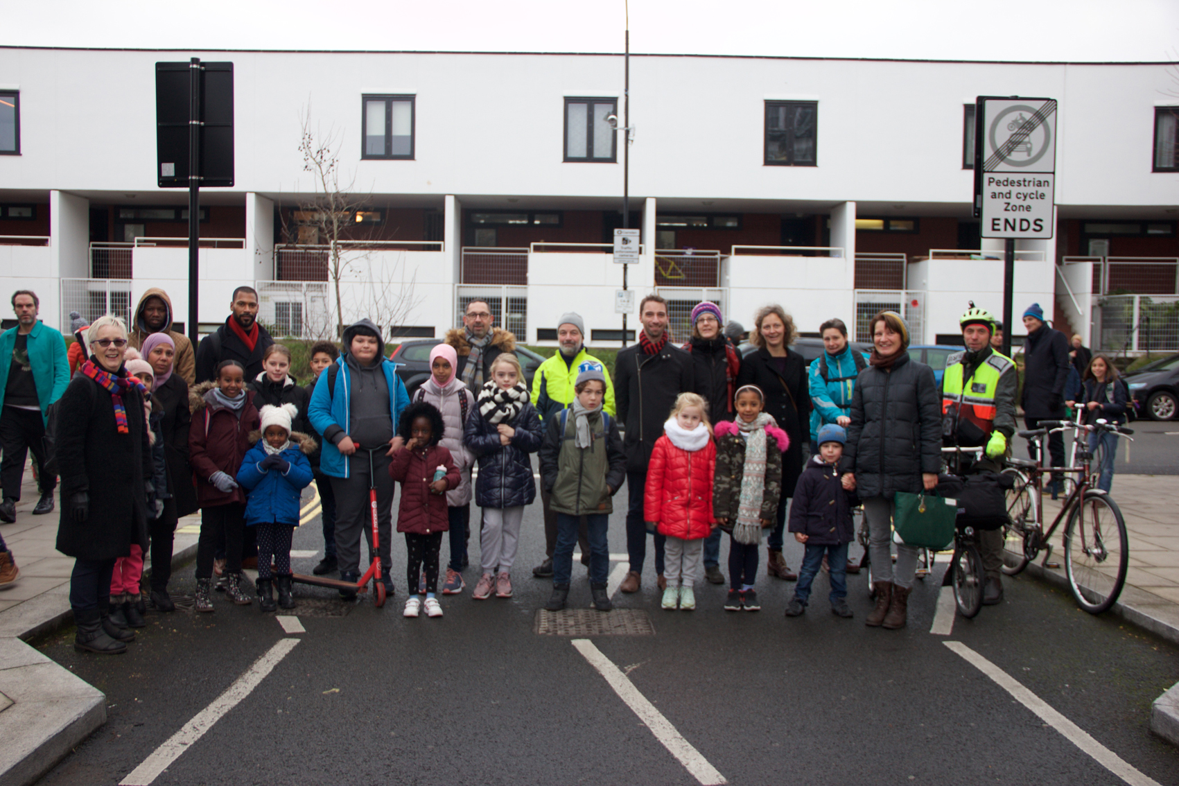 Traffic ban outside Gospel Oak Primary School Parents in Savernake Road