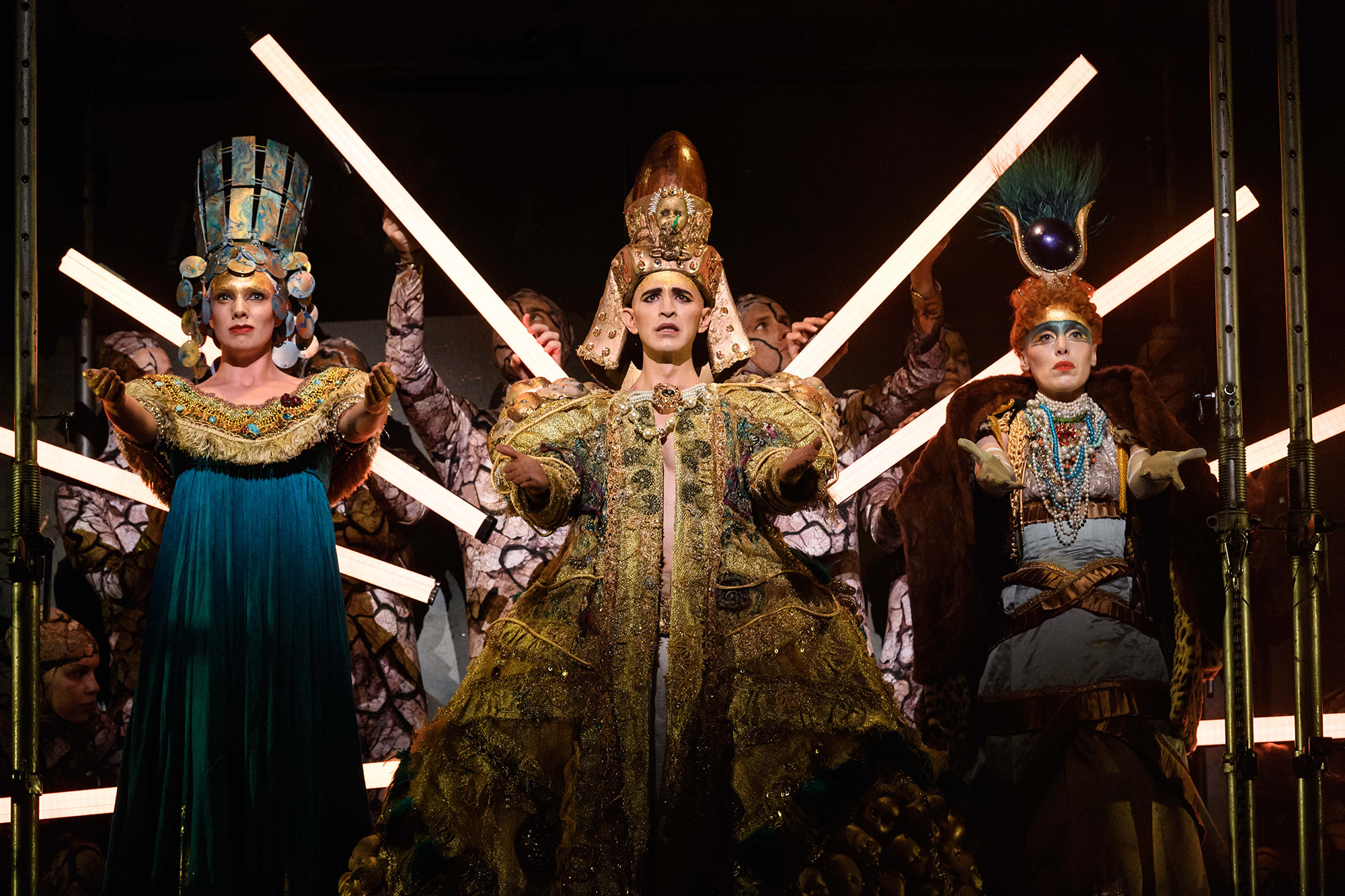 A Glass act to follow ENO-Akhnaten-2019-Katie-Stevenson-Anthony-Roth-Costanzo-and-Rebecca-Bottone-©-Jane-Hobson-2