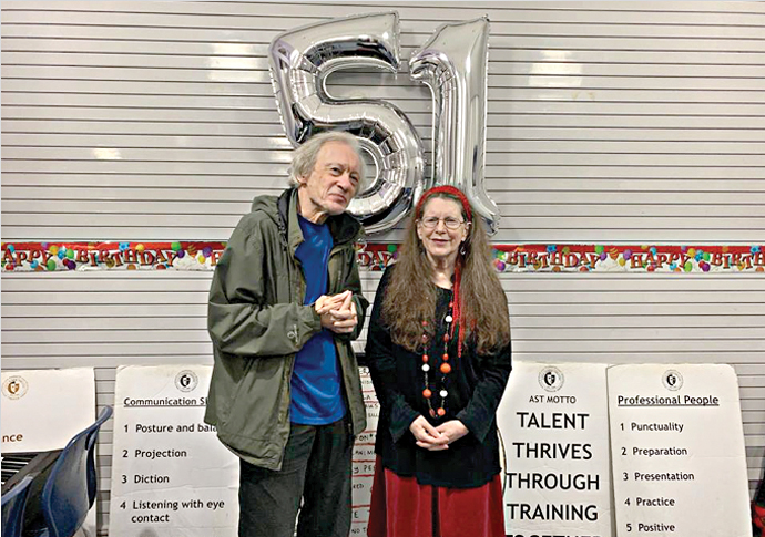 Anna Scher’s inspiring classes run and run Robinson letter_Anna Scher with husband Charles Verrall_credit Harmonie Hampshire