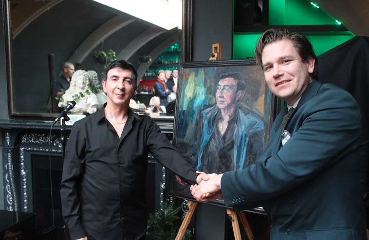 Portraits of Marc Almond and Rachel Johnson unveiled Marc Almond with artist Dan Llywelyn-Hall
